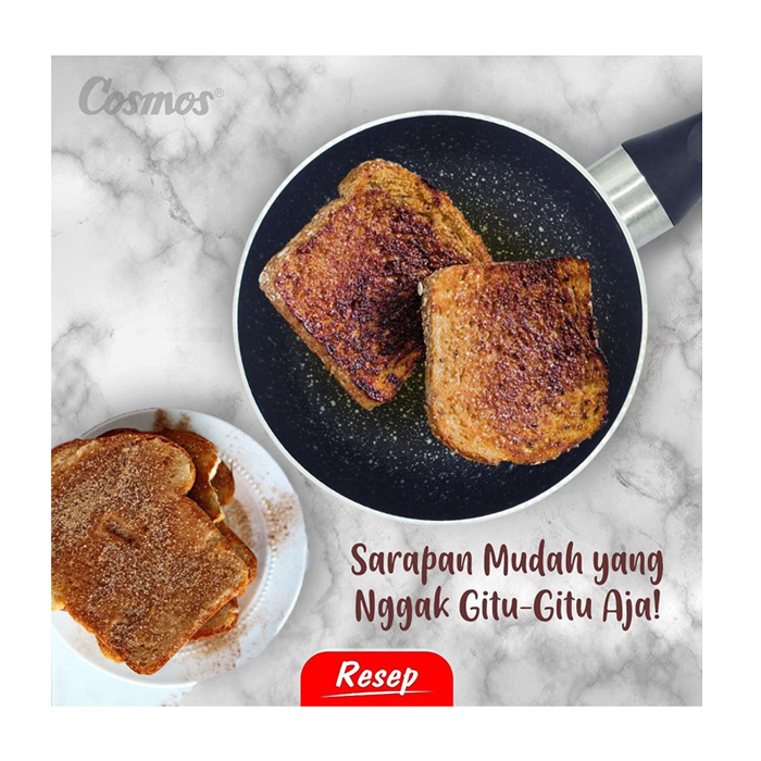 Cosmos Frying Pan Marble Anti Lengket 18 cm - CFP-18MB